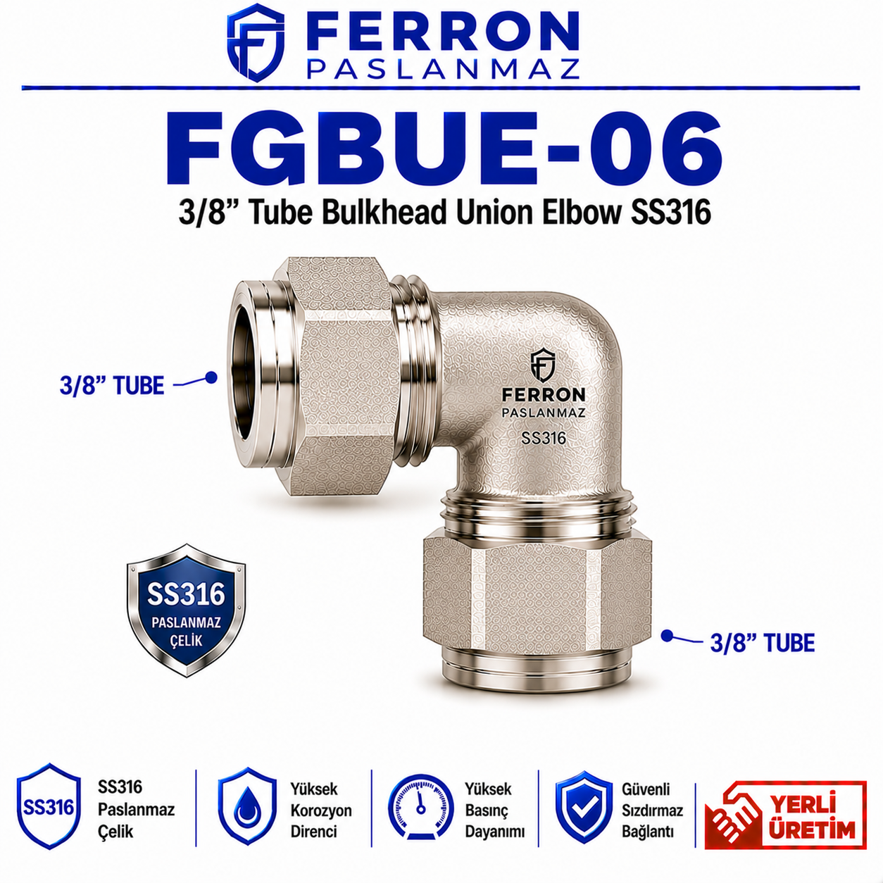 735b6102-ff95-4b0e-bbea-c7aab0006bc9 FGBUE-06 | 3/8" Tube Bulkhead Union Elbow SS316 - Görsel 1