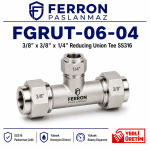 FGRUT-06-04 | 3/8" x 3/8" x 1/4" Reducing Union Tee SS316 - Görsel 2